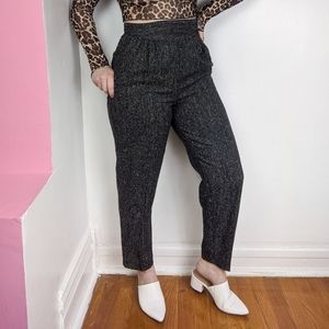 Vintage Black Pinstripe Trousers